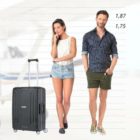 Coupon 🤩 CarryOn Steward TSA Reiskoffer - 65cm Trolley Met Kliksloten - Dubbele Wielen - Rood 😉 13 Coupon 🤩 CarryOn Steward TSA Reiskoffer - 65cm Trolley Met Kliksloten - Dubbele Wielen - Rood 😉 - Afbeelding 11