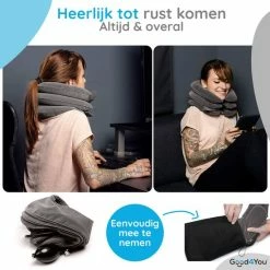 Korting 🔔 Good4You Memory Foam Reiskussen - Traagschuim Nek Kussen - Comfort Reiskussentje - Travel Pillow - Neksteun Voor Reis, Vliegtuig Of Auto - U-Vorm – Grijs 🎉 -Samsonite Winkel 550x550 21