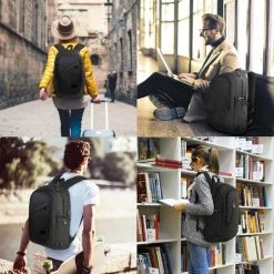 Nieuw ⭐ Kono Rugzak - Laptoptas 15 6 Inch - Rugtas Voor Mannen/Vrouwen - Schooltas Met USB Poort- Tas Voor School, Werk En Reizen - Blauw (E6715 NY) 👍 -Samsonite Winkel 550x550 210