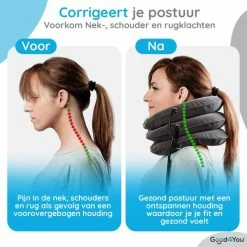 Korting 🔔 Good4You Memory Foam Reiskussen - Traagschuim Nek Kussen - Comfort Reiskussentje - Travel Pillow - Neksteun Voor Reis, Vliegtuig Of Auto - U-Vorm – Grijs 🎉 -Samsonite Winkel 550x550 23