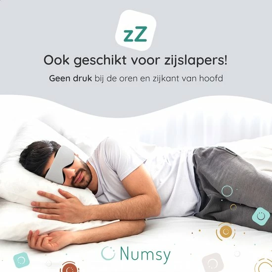 Hete verkoop โญ Numsy Luxe 3D Slaapmasker Unisex - Oogmasker Slaap - 100% Verduisterend ๐ 6 Hete verkoop โญ Numsy Luxe 3D Slaapmasker Unisex - Oogmasker Slaap - 100% Verduisterend ๐ - Afbeelding 4