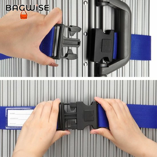 Aanbiedingen ❤️ Bagwise 2 X Kofferriem - Bagage Band - Luggage Belt - Bagage Gordel -Afstelbaar - 200cm X 5 Cm - Blauw ✔️ 7 Aanbiedingen ❤️ Bagwise 2 X Kofferriem - Bagage Band - Luggage Belt - Bagage Gordel -Afstelbaar - 200cm X 5 Cm - Blauw ✔️ - Afbeelding 5