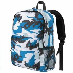 Beste Pirce 👍 Cabin Max CabinMax Rugtas - Schooltas Meisje | Jongen - Rugzak - Schooltassen A4 Formaat - Lichtgewicht - Camo Blauw ⌛