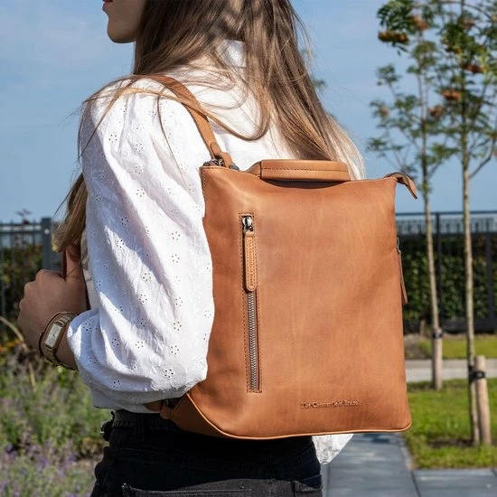 Begroting ❤️ Chesterfield Elise Leren Rugzak - Cognac 👏 11 Begroting ❤️ Chesterfield Elise Leren Rugzak - Cognac 👏 - Afbeelding 9