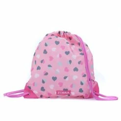 Gloednieuw 🎁 Zebra Trends Gymtas - Hearts Pink 😀