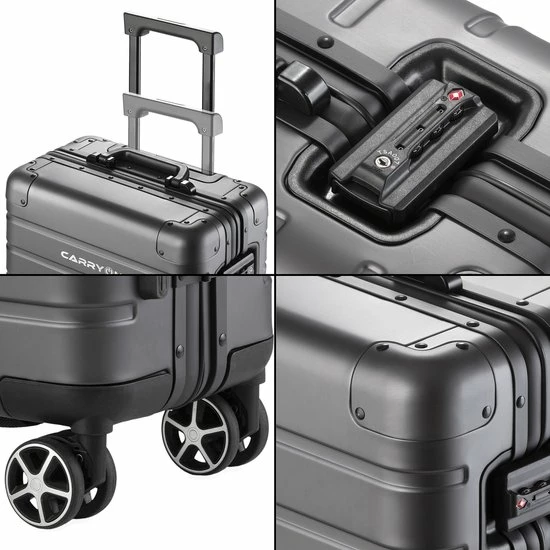 Beste deal π₯° CarryOn ULD π Handbagage - Luxe Aluminium Trolley 55cm - Dubbel TSA Slot - Dubbele Wielen - Grijs β€οΈ 6 Beste deal π₯° CarryOn ULD π Handbagage - Luxe Aluminium Trolley 55cm - Dubbel TSA Slot - Dubbele Wielen - Grijs β€οΈ - Afbeelding 4