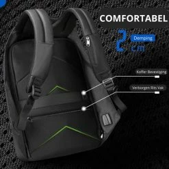 Flash-uitverkoop 🛒 Thuys Anti Diefstal Rugzak - Anti Diefstal Tas USB En AUX - Anti Theft 🎒 Backpack Waterafstotend - Voor 15.6 Inch Laptop - Hoogwaardig 🌟 -Samsonite Winkel 550x550 840