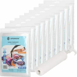 Beste Verkoop 🥰 Springos Vacuümzakken Set | Opbergzakken Kleding | Herbruikbaar | 10 Stuks | 50 X 60 Cm | Transparant | Inclusief Pomp ⌛ -Samsonite Winkel 550x551 5