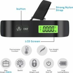 Aanbiedingen 🥰 IGOODS Digitale Kofferweegschaal - Bagageweegschaal Tot 50KG - Bagage Weegschaal Inclusief Batterij - AEB00105 🥰 -Samsonite Winkel 550x553 12