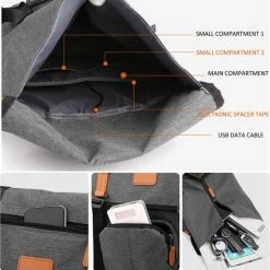 Kopen 🧨 Merkloos Rugzak - 15.6 Inch Laptoptas - Rugzakken - Kerstmis - Kerstfeest - 🎅 Christmas Gift - Waterdichte - Met Laptopvak - Heren - Dames - Jongens - Meisjes - Grijs - Zwart 🔥 -Samsonite Winkel 550x555 1