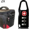 Coupon 😉 Merkloos 2x Kofferslot Bagageslotje Hangslot Met Cijferslot 🤩