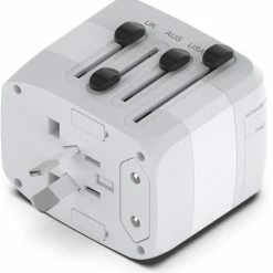 Flash-uitverkoop 🧨 Ar202 Universele Wereldstekker Met 4 USB-C En USB Poorten - Internationale Reisstekker Voor 150+ Landen - EU - Engeland (UK) - Amerika (USA) - Australië - Azië - Zuid Amerika - Reis Adapter - Wereld Stekker - Oplader – Wit 💯 -Samsonite Winkel 550x568 3