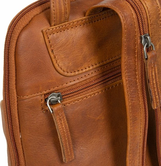 Nieuw 😍 Justified Bags Justified® Nynke - City 🎒 Backpack - Casual - Rugtas - Modern - Cognac ❤️ 6 Nieuw 😍 Justified Bags Justified® Nynke - City 🎒 Backpack - Casual - Rugtas - Modern - Cognac ❤️ - Afbeelding 4