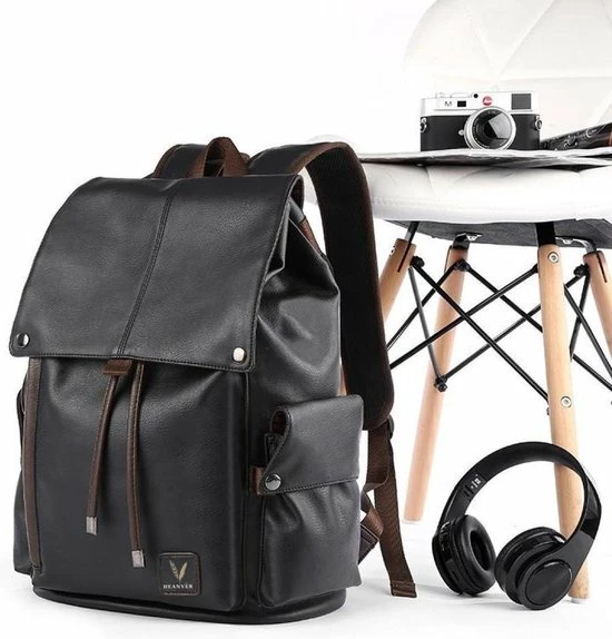 Goedkoop ๐ Heanvèr HEANVÈR Classic Vintage Rugzak - Rugtas - 15.6 Inch Laptop Tas - Waterdicht - Zwart โญ 10 Goedkoop ๐ Heanvèr HEANVÈR Classic Vintage Rugzak - Rugtas - 15.6 Inch Laptop Tas - Waterdicht - Zwart โญ - Afbeelding 8