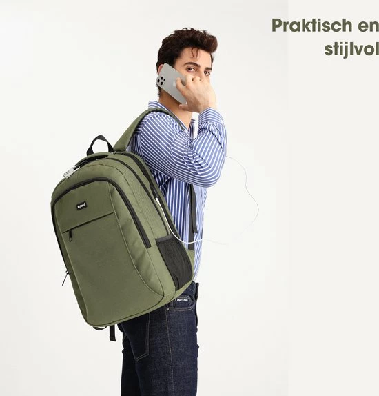 Nieuw π Kono Rugzak XL - Schooltas - 17,3 Inch Laptop Rugtas - Dames/Heren - 36L - Waterafstotend - Groen βοΈ 10 Nieuw π Kono Rugzak XL - Schooltas - 17,3 Inch Laptop Rugtas - Dames/Heren - 36L - Waterafstotend - Groen βοΈ - Afbeelding 8