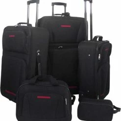Goedkoop ⭐ VidaXL Reisbagage Set Zwart 5-delig 🧨