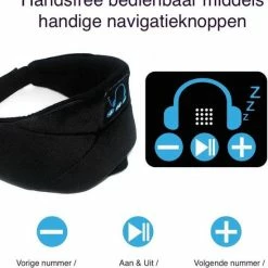 Nieuw 👍 Jumalu Slaapmasker Met Geluid - Slaapmasker Met Ingebouwde Oplaadbare Bluetooth Speakers | Koptelefoon | Hoofdtelefoon | Oogmasker Slaap | Sleeping Headphone | Zwart 🌟 -Samsonite Winkel 550x587 1