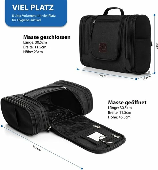 Beste Verkoop โ๏ธ Merkloos Toilettas Voor Heren EN Dames Zwart, LEEG , Ritsvak, Groot, Waterdicht, Voor Koffer, ๐ Handbagage , Toilettas Voor Op Reis ๐ 10 Beste Verkoop โ๏ธ Merkloos Toilettas Voor Heren EN Dames Zwart, LEEG , Ritsvak, Groot, Waterdicht, Voor Koffer, ๐ Handbagage , Toilettas Voor Op Reis ๐ - Afbeelding 8