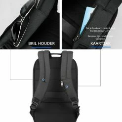 Goedkoop ✔️ Brandie® - Rugzak - Laptop Rugzak Tot 15.6 Inch Voor Unisex - Schooltas - Waterdicht - Anti-diefstal TSA Slot - USB Poort - Met Regenhoes - Schoudertas Voor Reizen En Zakelijk Werk - Gewicht 1.3KG - Maat18*30*47 Inch - Zwart 🔥 -Samsonite Winkel 550x592 4