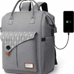 Hete verkoop 🥰 RJEU Laptop Rugzak 15.6 Inch Stijlvolle Computer Rugzak College School Tassen Met USB-poort Waterafstotend Casual Dagrugzak Laptoptas 💯