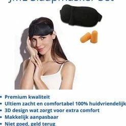 Hete verkoop ✔️ JML Luxe Slaapmasker - 100% Verduisterend - Zwart - 2 Stuks 😍 -Samsonite Winkel 550x616