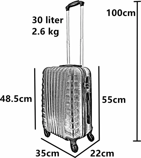 Beste Pirce π Sb π Handbagage Koffer 55cm 4 Wielen Trolley - Blauw β€οΈ 11 Beste Pirce π Sb π Handbagage Koffer 55cm 4 Wielen Trolley - Blauw β€οΈ - Afbeelding 9