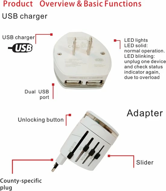 Promo ๐ FlinQ Wereldreisstekker - Stopcontact Buitenland - Reisadapter EU/UK/US/AUS/AFR - Universeel โญ 6 Promo ๐ FlinQ Wereldreisstekker - Stopcontact Buitenland - Reisadapter EU/UK/US/AUS/AFR - Universeel โญ - Afbeelding 4