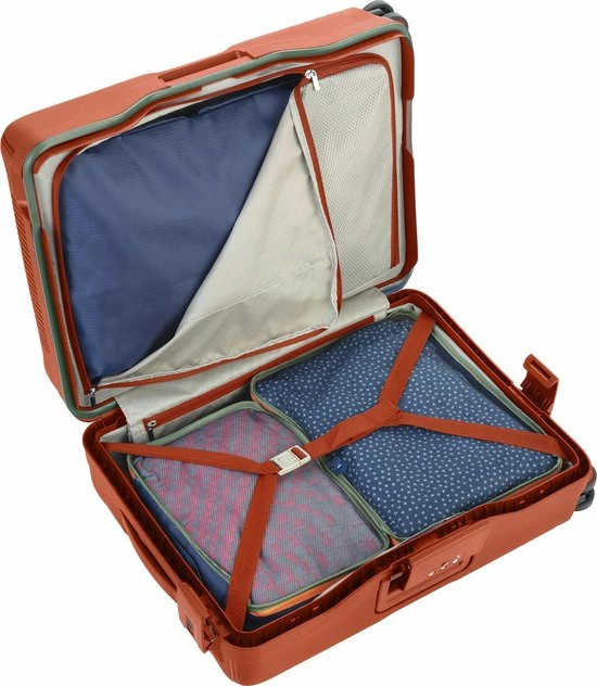 Aanbiedingen 🎁 CarryOn Protector Luxe 👜 Handbagage Koffer - Trolley 55cm Met TSA-klikslot - 4-delige Packer Set - Ultralicht - Terra Oranje 😉 8 Aanbiedingen 🎁 CarryOn Protector Luxe 👜 Handbagage Koffer - Trolley 55cm Met TSA-klikslot - 4-delige Packer Set - Ultralicht - Terra Oranje 😉 - Afbeelding 6