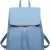 Coupon 🎉 Blixt Dames Rugzak - Kunstleer - Rug Zak Voor Dames - Groot Vak - Ritssluiting - Extra Koordjes - Sky Blue 💯 -Samsonite Winkel 550x633 2