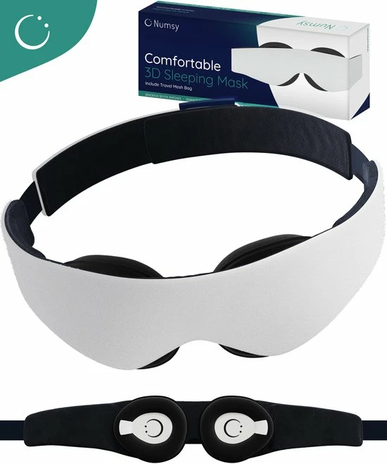 Hete verkoop โญ Numsy Luxe 3D Slaapmasker Unisex - Oogmasker Slaap - 100% Verduisterend ๐ 3 Hete verkoop โญ Numsy Luxe 3D Slaapmasker Unisex - Oogmasker Slaap - 100% Verduisterend ๐