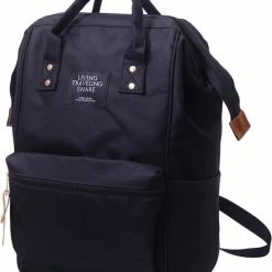 Promo 🌟 RGC Trade Hippe Rugtas Ruime Rugzak Schooltas - Zwart BACK TO SCHOOL 😍