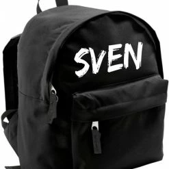 Korting 🤩 Rugtas Met Naam - Kinderrugtas - Rugzak Naam - Tas Met Naam - Gepersonaliseerde Rugtas - Rugtas Zwart -Sproetiz 😉