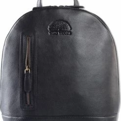 Groothandel 🎉 Wild Woodss WILD WOODS Leren Dames Rugtas M - Casual Rugzak - Nappa Leer - Zwart 🧨