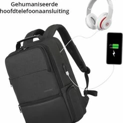 Goedkoop ✔️ Brandie® - Rugzak - Laptop Rugzak Tot 15.6 Inch Voor Unisex - Schooltas - Waterdicht - Anti-diefstal TSA Slot - USB Poort - Met Regenhoes - Schoudertas Voor Reizen En Zakelijk Werk - Gewicht 1.3KG - Maat18*30*47 Inch - Zwart 🔥 -Samsonite Winkel 550x693 6