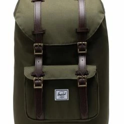 Beste deal 🧨 Herschel Little America Mid-Volume - Ivy Green/Chicory Coffee / Rrugzak Met 17L Opbergvolume - 13" Fleece-gevoerd Laptopvak - Magnetische Sluiting / Met Levenslange Fabrieksgarantie / Limited Lifetime Warranty / Groen ✔️