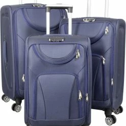 Coupon 😀 Travelsuitcase - Maribor - 3delig Reiskofferset - Kwalitatief Nylon Stof - Blauw - Dé Marie 🔥 -Samsonite Winkel 550x709 1
