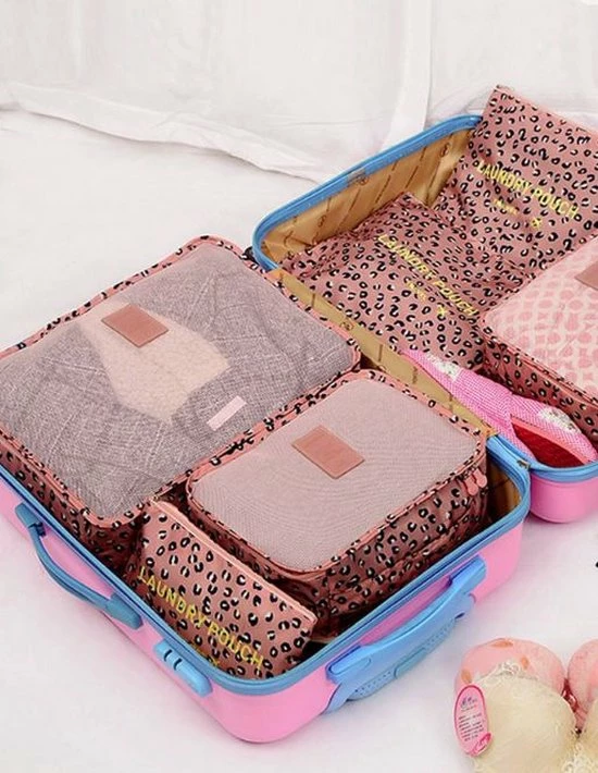 Promo π Jealie Packing Cubes 6-delig - Kleding Organiser Set - Opbergzakken - Reis Zakken - Inpak Kubussen - π Backpack - Reizen - Luipaard Print - Roze π 4 Promo π Jealie Packing Cubes 6-delig - Kleding Organiser Set - Opbergzakken - Reis Zakken - Inpak Kubussen - π Backpack - Reizen - Luipaard Print - Roze π - Afbeelding 2