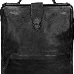 Aanbiedingen 🛒 Bear Design Ross Leren Rugtas / Dokterstas - Zwart 👏