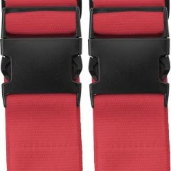 Beste Verkoop 🎁 Trendo 4x Stuks Kofferriemen / Bagageriemen - 55 Cm - Kofferspanband Rood 🥰