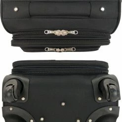 Beste Verkoop 🛒 SB Travelbags 2 Delige Bagage Stoffen Kofferset 4 Wielen Trolley -Zwart - 65cm/55cm 🤩 -Samsonite Winkel 550x746 6