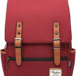 Promo 😍 Veran Rugtas - Rugzak - 25 Liter - 15,6" Laptopvak - Boekentas - Vintage - Laptop - School - Boekentas - Rood 🎁 -Samsonite Winkel 550x774 5