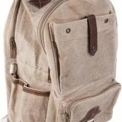 Beste Verkoop 🎉 In The Mood Vintage Rugzak Rugtas Heren & Dames Beige ✨