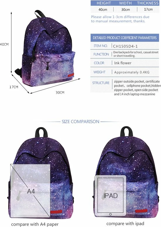 Nieuw ๐ Merkloos Sterrenhemel Rugzak - Galaxy Rugzak - Studentenrugzak - Tiener - Jongen Meisje Laptoprugzak - Vrijetijdsreistas - Groen ๐ 4 Nieuw ๐ Merkloos Sterrenhemel Rugzak - Galaxy Rugzak - Studentenrugzak - Tiener - Jongen Meisje Laptoprugzak - Vrijetijdsreistas - Groen ๐ - Afbeelding 2