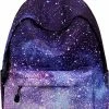 Beste deal 🔔 Merkloos Sterrenhemel Rugzak - Galaxy Rugzak - Student Rugzak - Tiener - Jongen Meisje Laptop Rugzak - Vrijetijdsreistas - Paars ❤️
