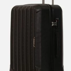 Promo 👏 ©TROLLEYZ - Bali No.22 - Reiskoffer 69cm Met TSA Slot - Dubbele Wielen - 360° Spinners - 100% ABS - Reiskoffer In Night Black 😍