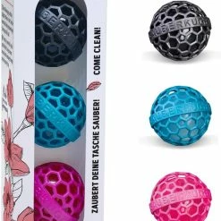 Kopen ⌛ Sauberkugel - Tassenreiniger - Schoonmaakbal - Herbruikbaar - 3-pack - 3 Kleuren 🌟